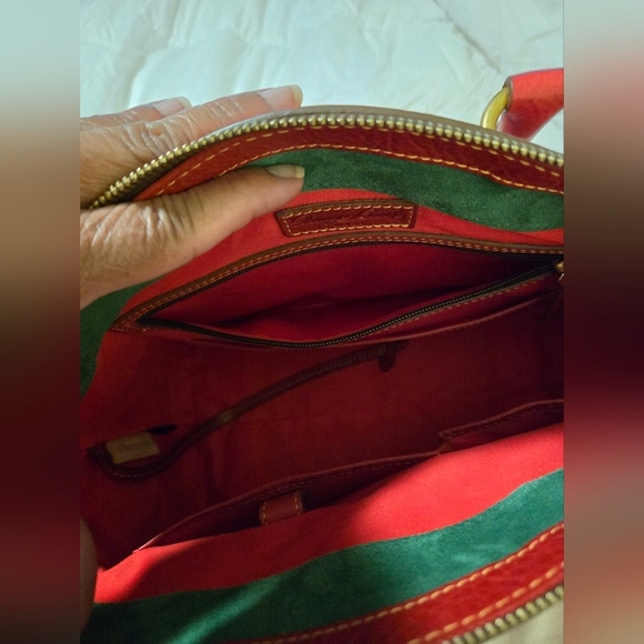 Euc Dooney & Bourke Red Fkorentine Leather Satchel With Pocket - Picture 10 of 11